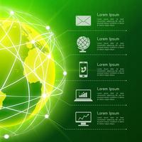 Network green background vector