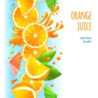 Orange juice border vector