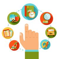 Education hand concept vector