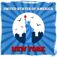 Cartel retro de Nueva York USA vector