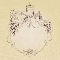 Sketch castle background vector