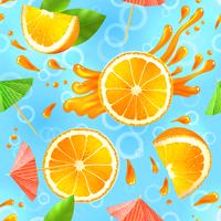 Orange seamless pattern vector