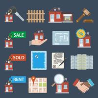 Real estate icons vector