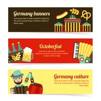 Conjunto de banners de viajes de Alemania vector