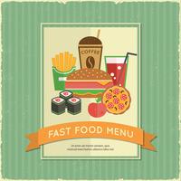 Fast food menu vector