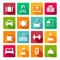 Set of hotel icons vector