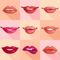 Conjunto de labios vector