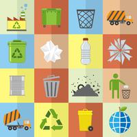 Garbage icons set vector