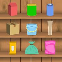Pack container icon shelf vector