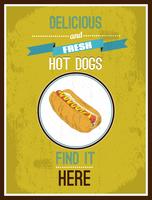 Hotdog poster vector