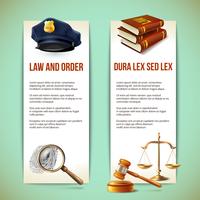 Law vertical banners vector
