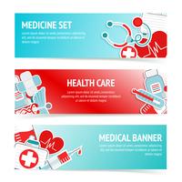 Banners de salud médica vector