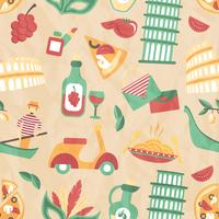 Italy seamless pattern vector