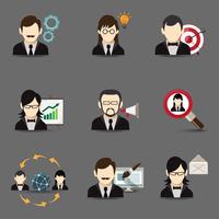 Iconos de personas de negocios vector