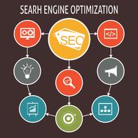 SEO process scheme vector