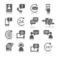 Contact Us Service Icons vector