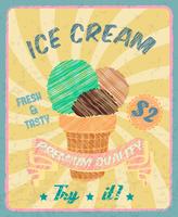 Ice-cream poster vector