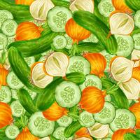 Vegetables seamless background vector