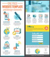 One page web site template vector