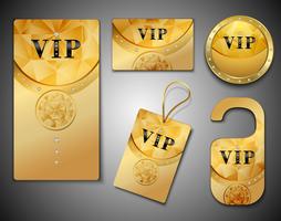 Vip cards design template vector