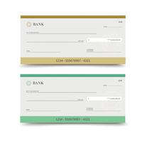 Bank check isolated vector