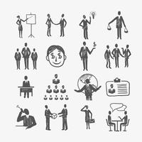 Sketch business people vector