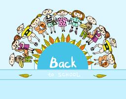 Decorative back to school kids background vector