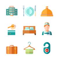 Set of hotel icons vector