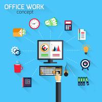 Office work concept vector