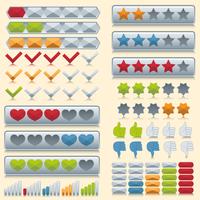 Rating icons set vector