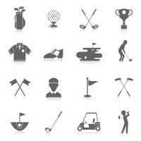 Golf icons set vector