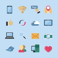 Social media icons set vector