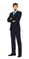 Business man isolated on white vector