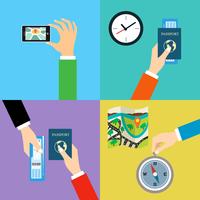 Business hands travel vector