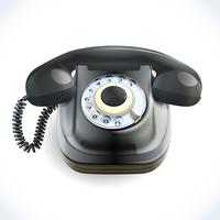 Retro style telephone vector