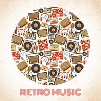 Retro music poster vector