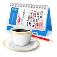 Business sketch on calendar vector