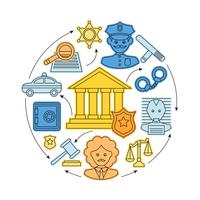 Law and justice concept vector