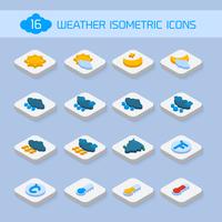 Iconos isométricos del clima