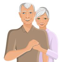 Senior couple portrait vector