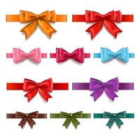 Gift ribbons set vector