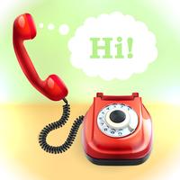 Retro style telephone background vector