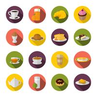 Breakfast icon flat vector