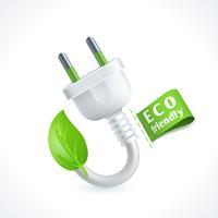 Ecology symbol plug vector