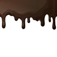 Dark chocolate drips background vector