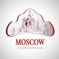 Emblema de la ciudad de Moscú vector