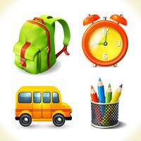 Education icons set vector