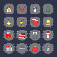 Conjunto de iconos de navidad