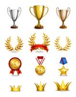 Ranking icons set vector