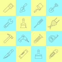 Home repair tools icons vector